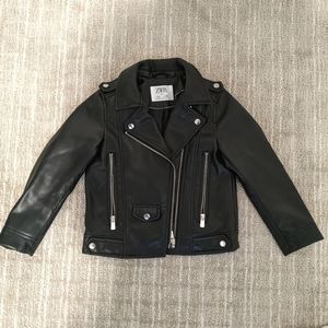Girls size 6 faux leather jacket